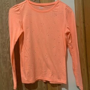 organs long sleeve with silver rhinestones